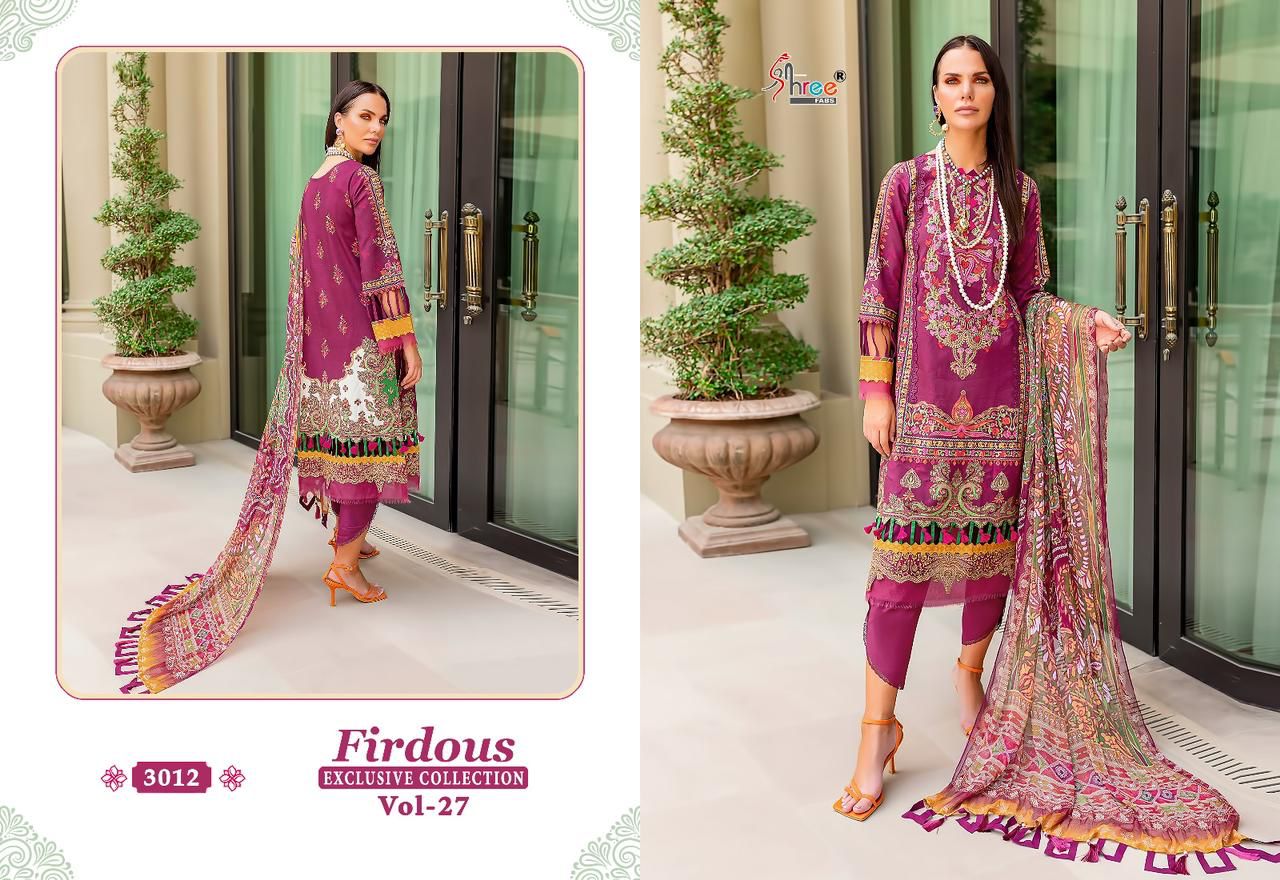 Firdous Exclusive Collection Vol 27 By Shree Pakistani Suits Catalog